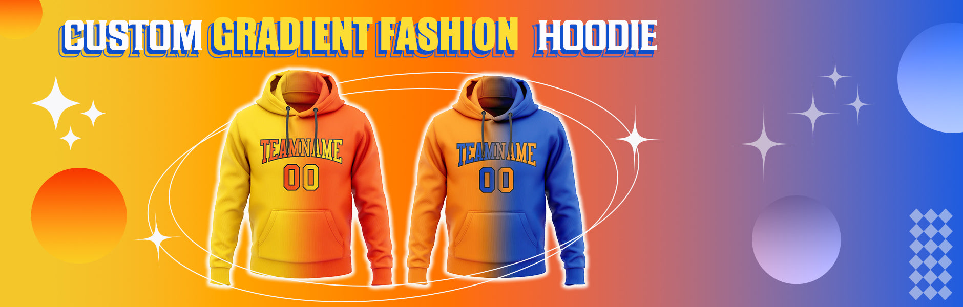 custom hoodie gradient fashion jersey