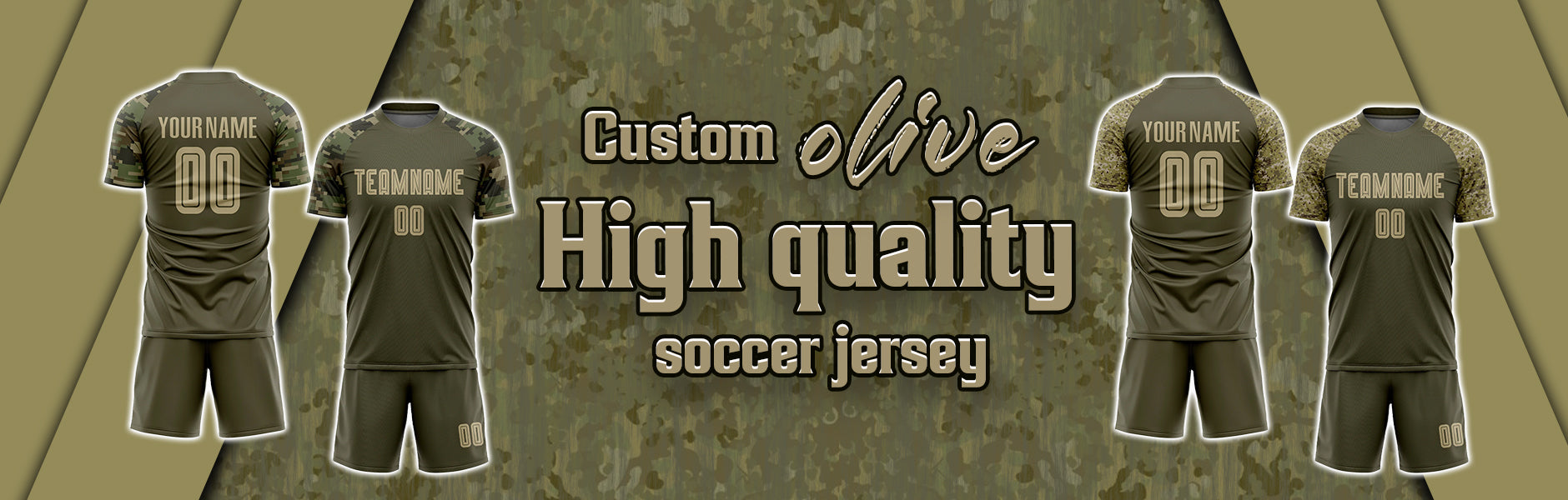 custom soccer olive jersey