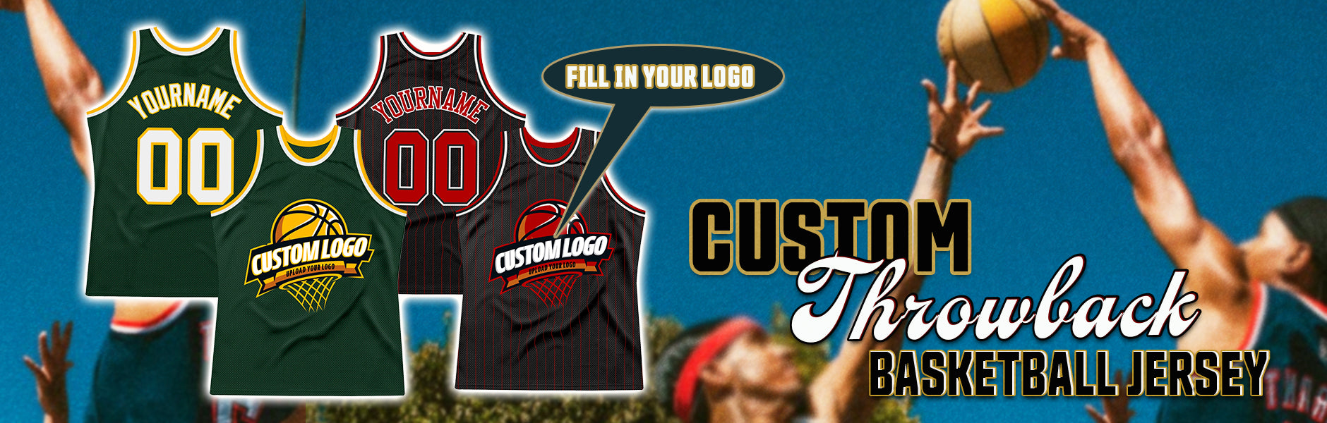 custom basketball front log jersey
