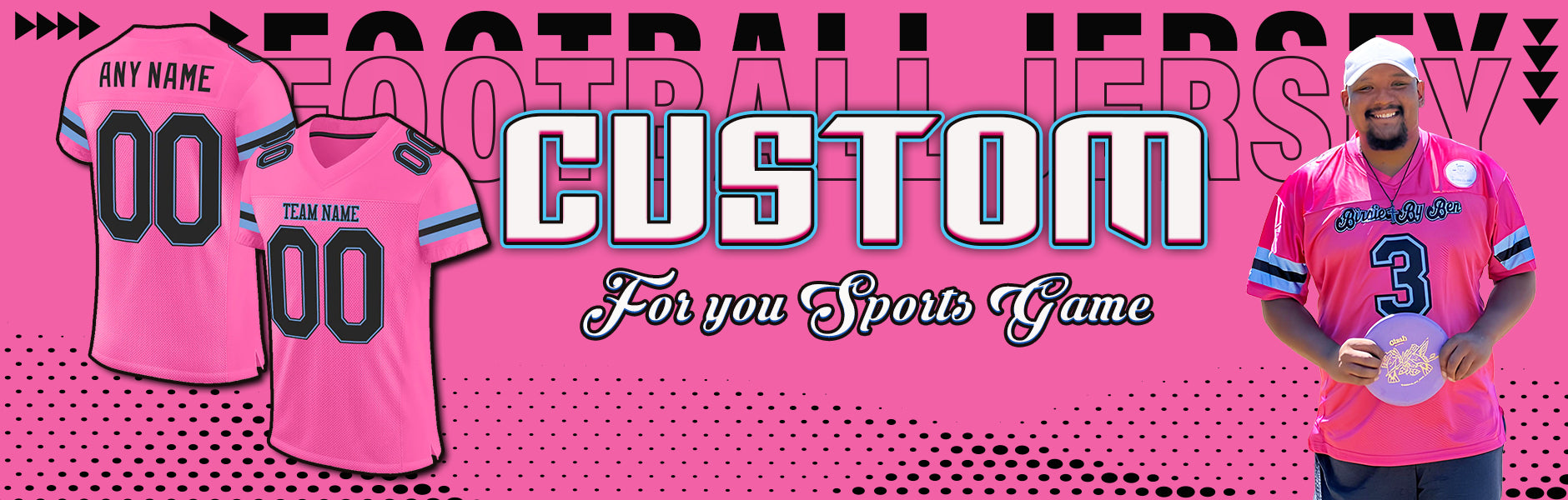 custom footer pink jersey