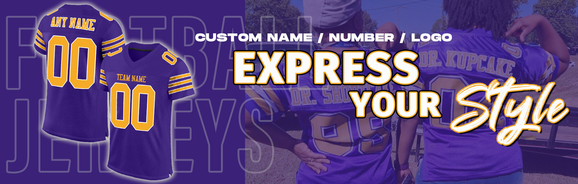 custom football purple jersey