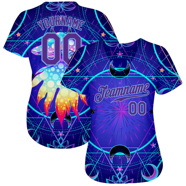 Cheap Custom 3D Pattern Design Magic Girl Sitting And Meditation In Lotus  Position Over Geometry Psychedelic Hallucination Authentic Baseball Jersey  Free Shipping – CustomJerseysPro