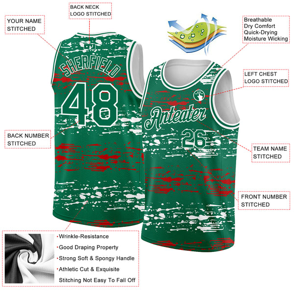 Custom Green White-Gold Round Neck Sublimation Basketball Suit Jersey Fast  Shipping – FiitgCustom