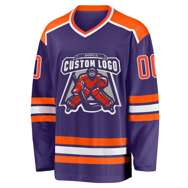 Custom Dark Gray Orange-Black Hockey Jersey Discount