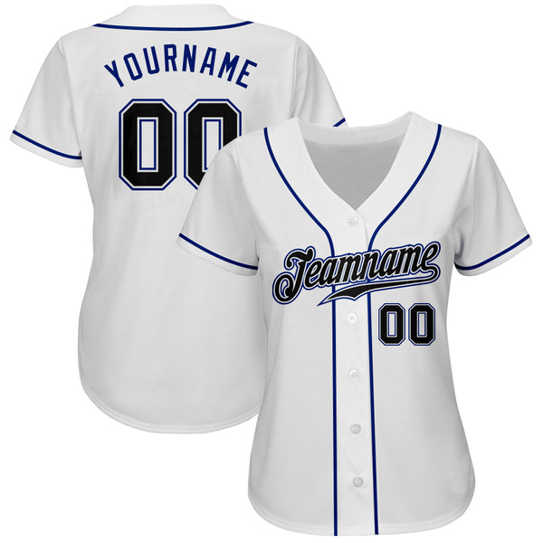 Custom White Light Blue Pink-Black Authentic Two Tone Baseball Jersey