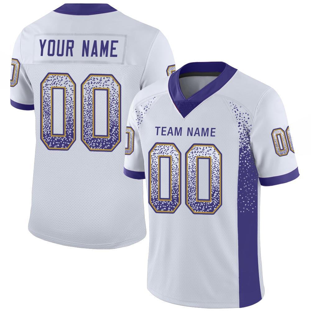 purple and white football jersey