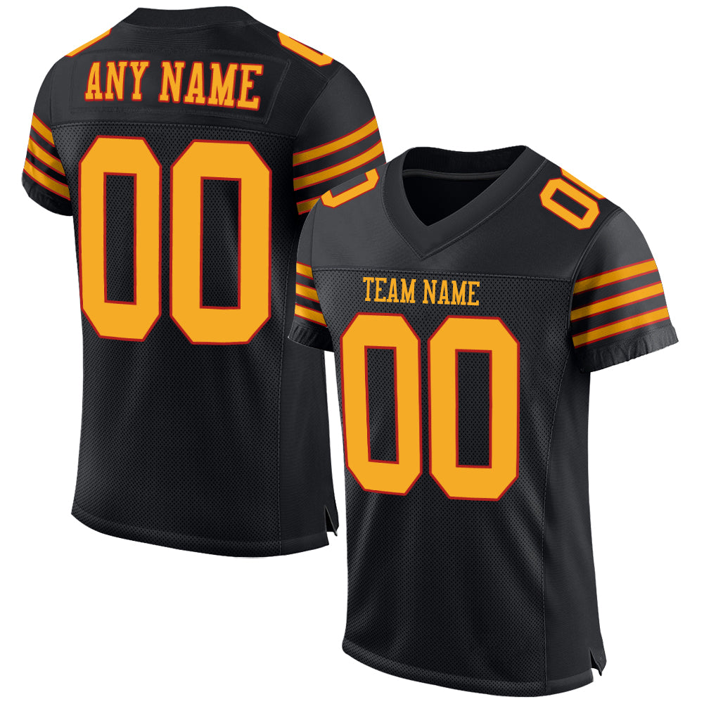 black and gold football jersey