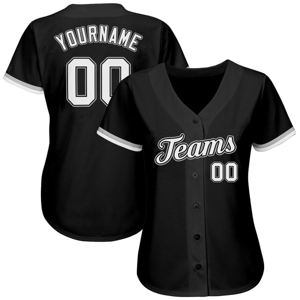 Custom Black Gold-White Authentic Baseball Jersey Discount