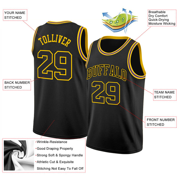 Custom Gold Black Sublimation Soccer Uniform Jersey Free Shipping – Fiitg