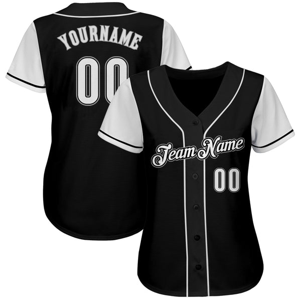 Custom White Light Blue Pink-Black Authentic Two Tone Baseball Jersey