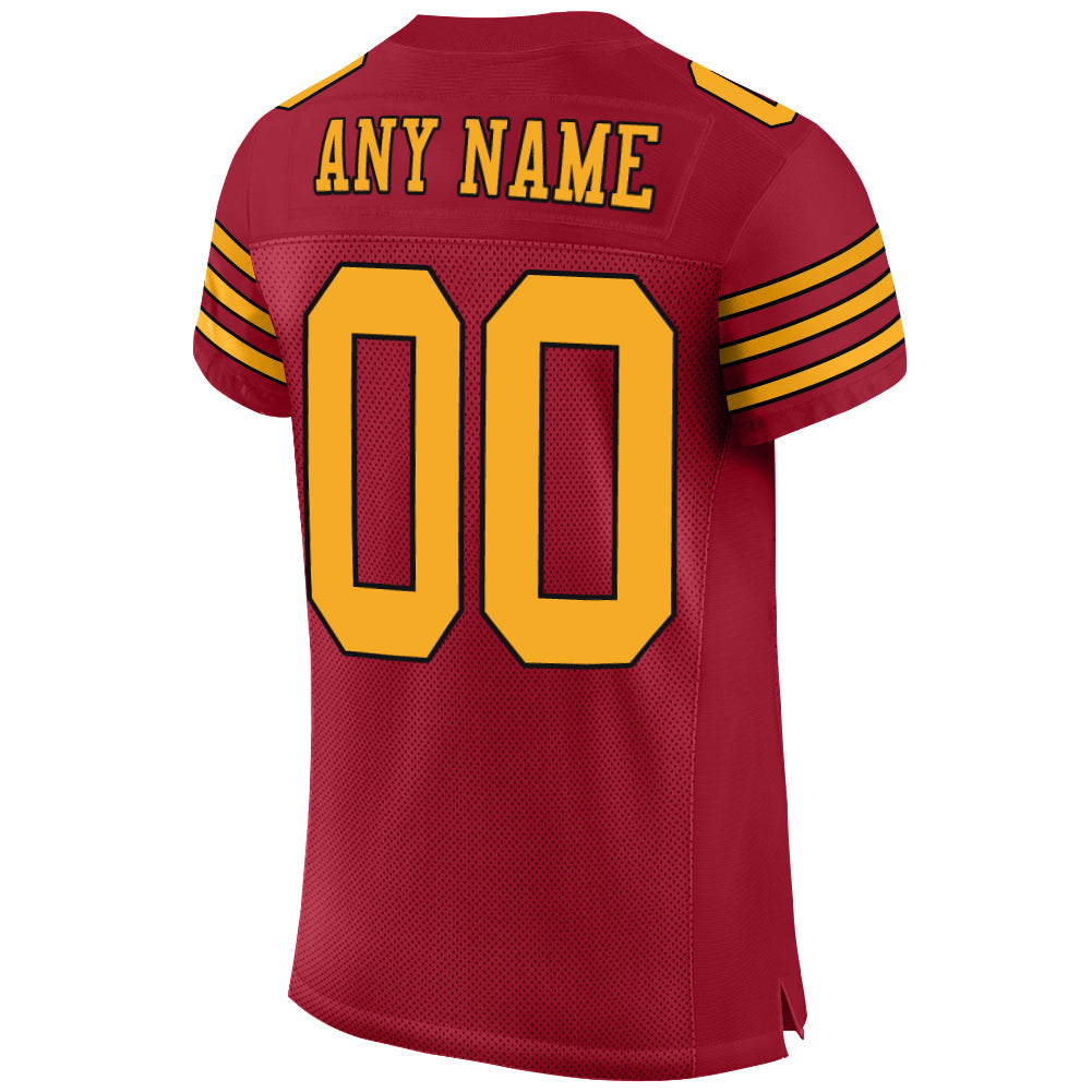 maroon and gold football jersey