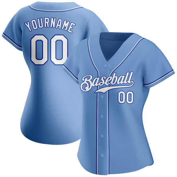 Custom Light Blue Purple-Black Authentic Baseball Jersey Sale