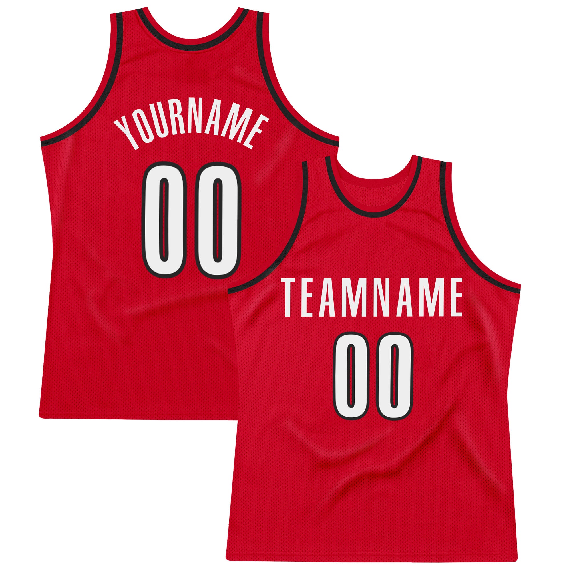 Custom Own Red White Black Basketball Stitched Jersey Free Shipping – Fiitg