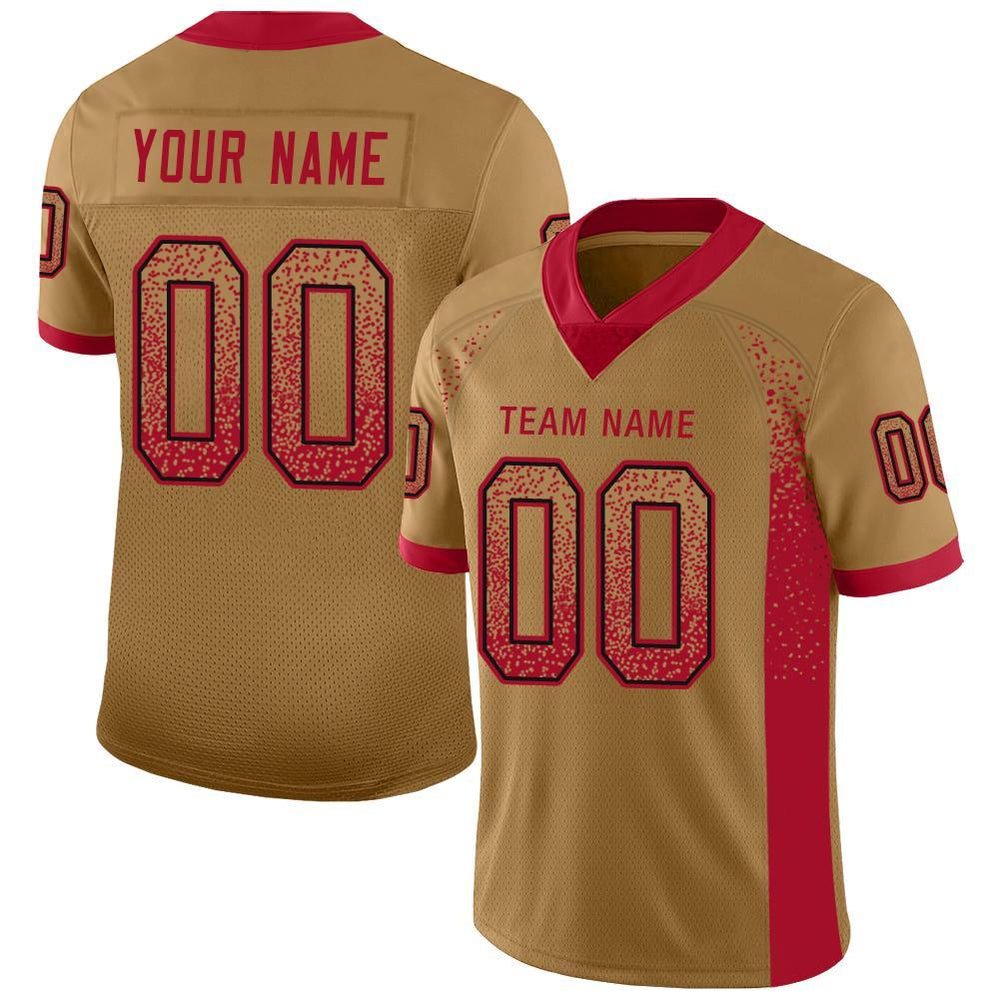 brown and gold football jersey