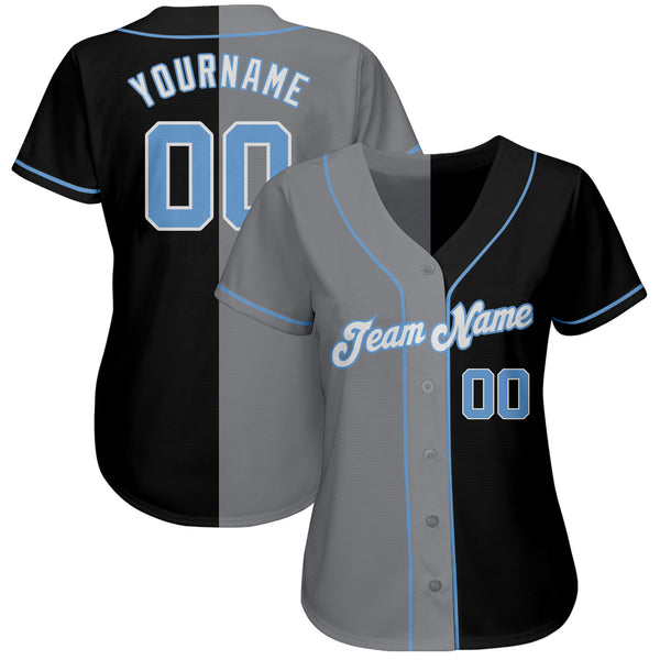 Light Blue White-Red CUSTOM Baseball Jersey -  Worldwide  Shipping