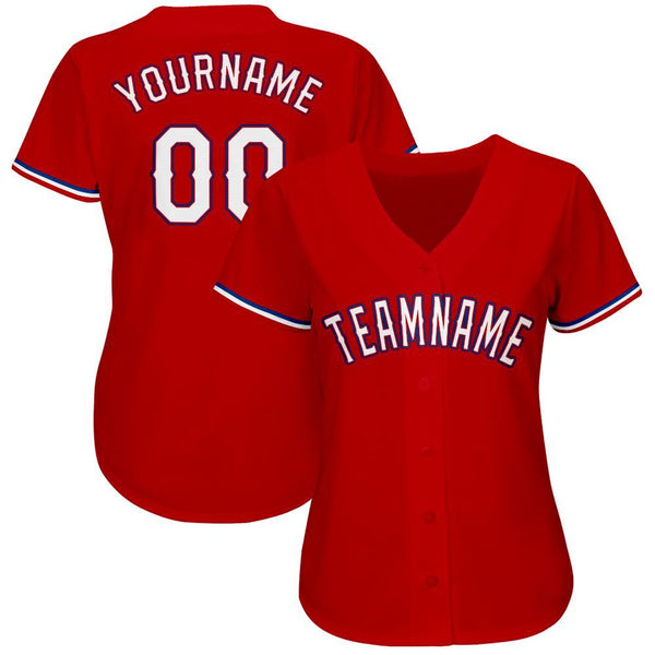 Custom Red White-Black Authentic Baseball Jersey – FiitgCustom