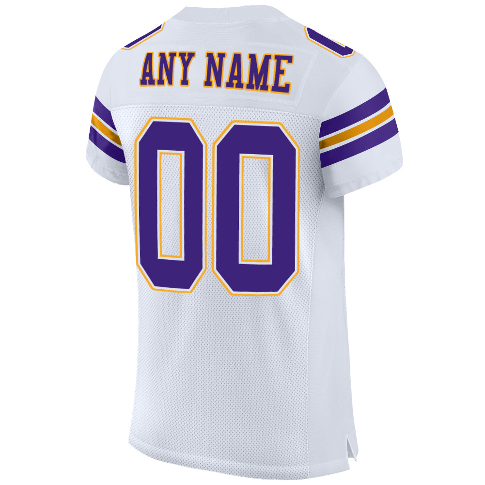 purple and white football jersey