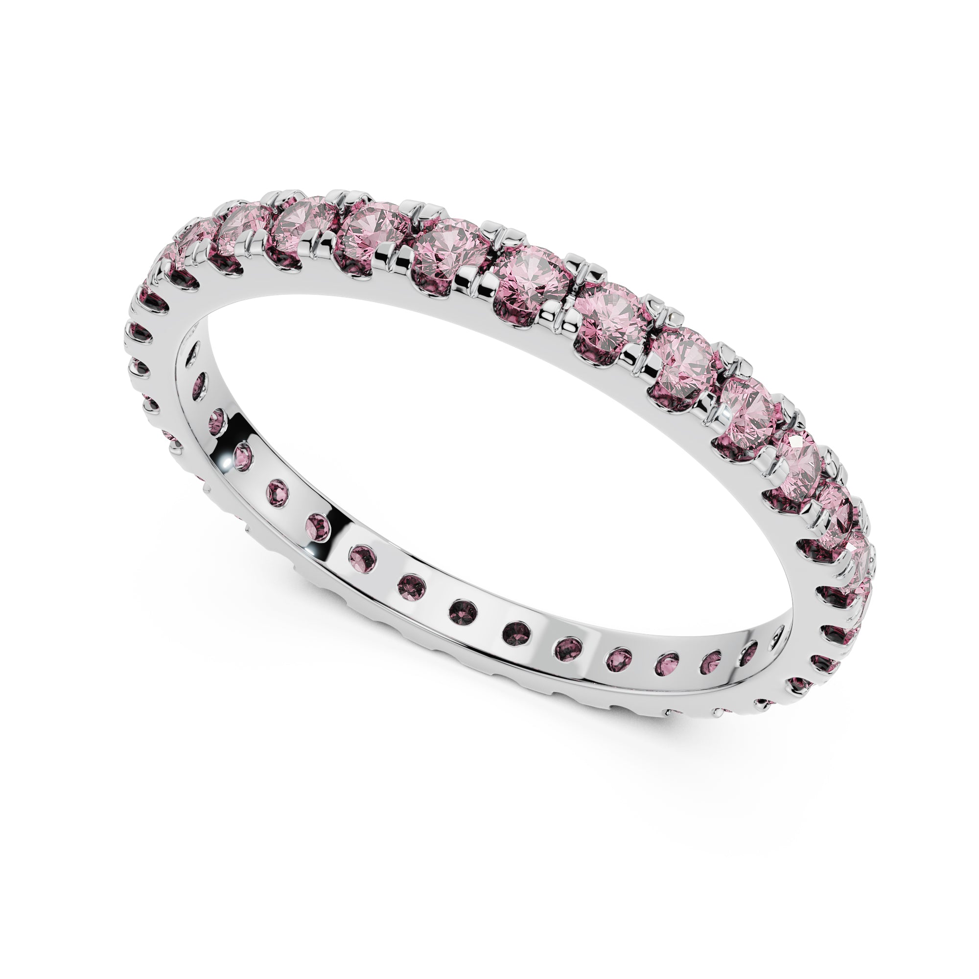 Pink Sapphire Stackable pure gold Band | BAHIA Fine Jewellery