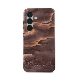 Fire Wood - Brown Marble Samsung Galaxy S25 Case
