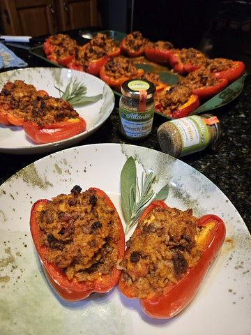 Filled Bell Peppers with Dijon Mustard