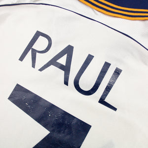 Real Madrid 98/00 • Camiseta Local + Pantalones Cortos • M • Raúl #7