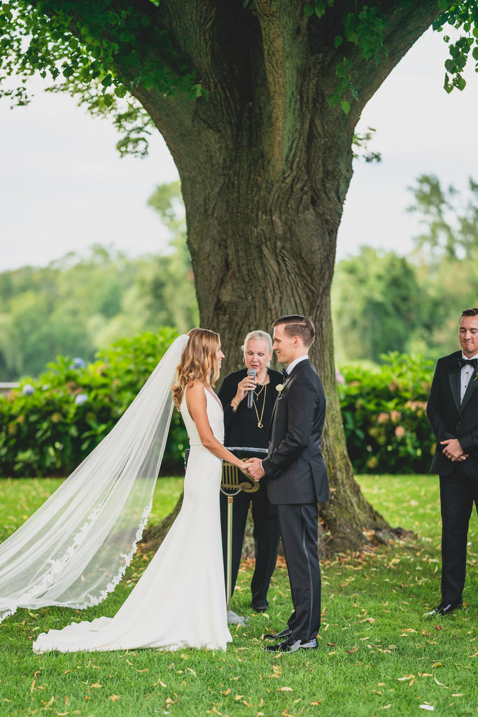 de seversky mansion wedding ceremony diamond earrings