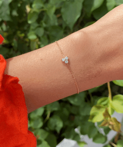 henri noel three diamond bracelet