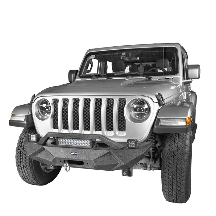 Blade Master Front Bumper w/Winch Plate & Light Bar(18-21 Jeep Wrangler JL)-LandShaker
