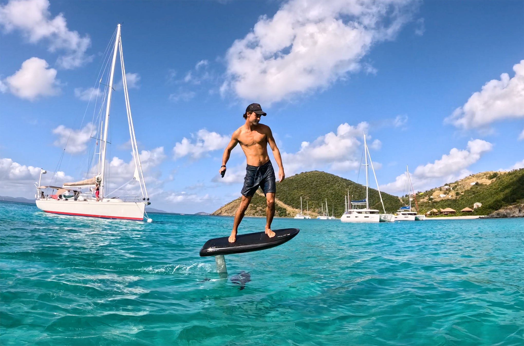 James Jenkins efoiling in Fiji