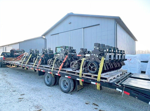 Yetter Strip Freshener units on a trailer