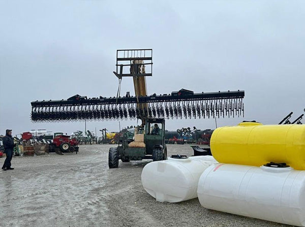 unloading rotary hoe