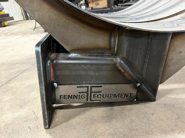 Fennig Equipment logo on tank brackets