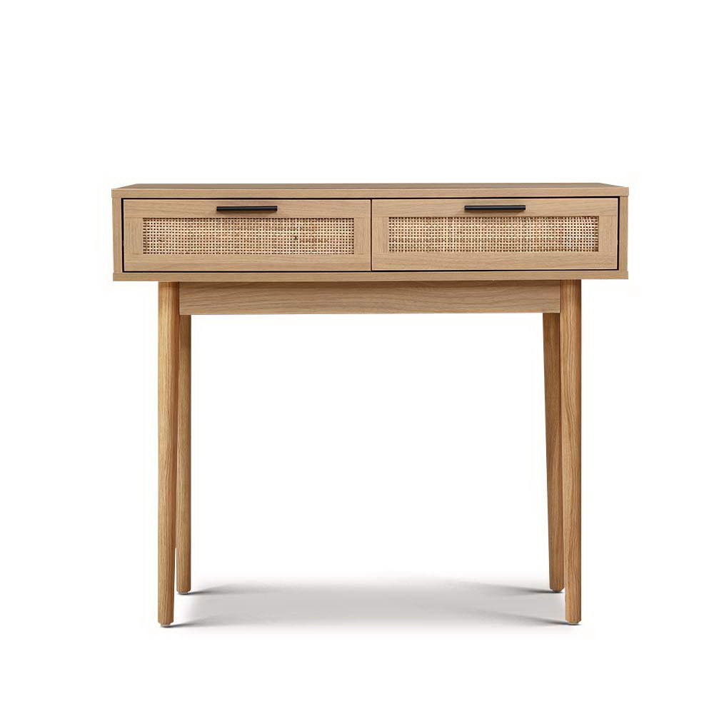 alora rattan console table