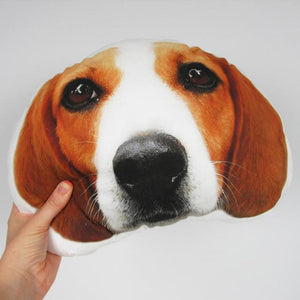 Custom Pet Photo Face Pillow 3D Portrait Pillow-pethead