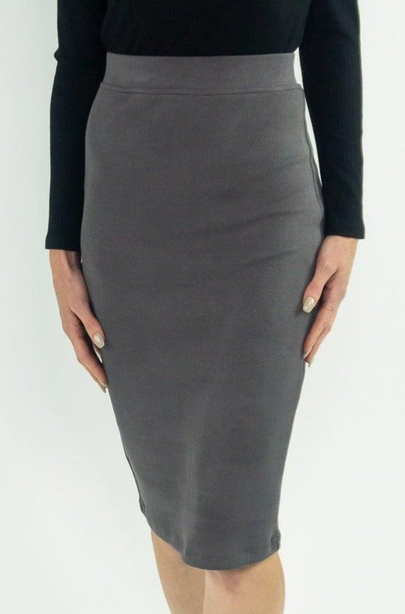 Image of Textured Pencil Skirt