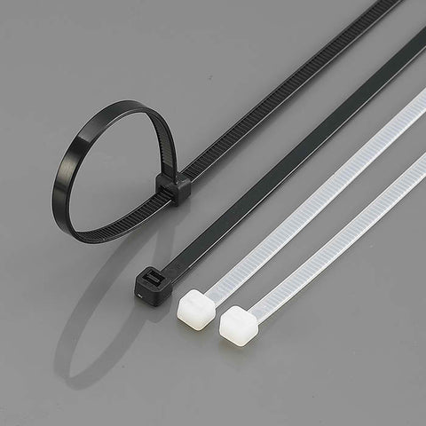 100pcs Attache-câble Nylon Blanc 2,5mm Fermetures À Glissière 120mm