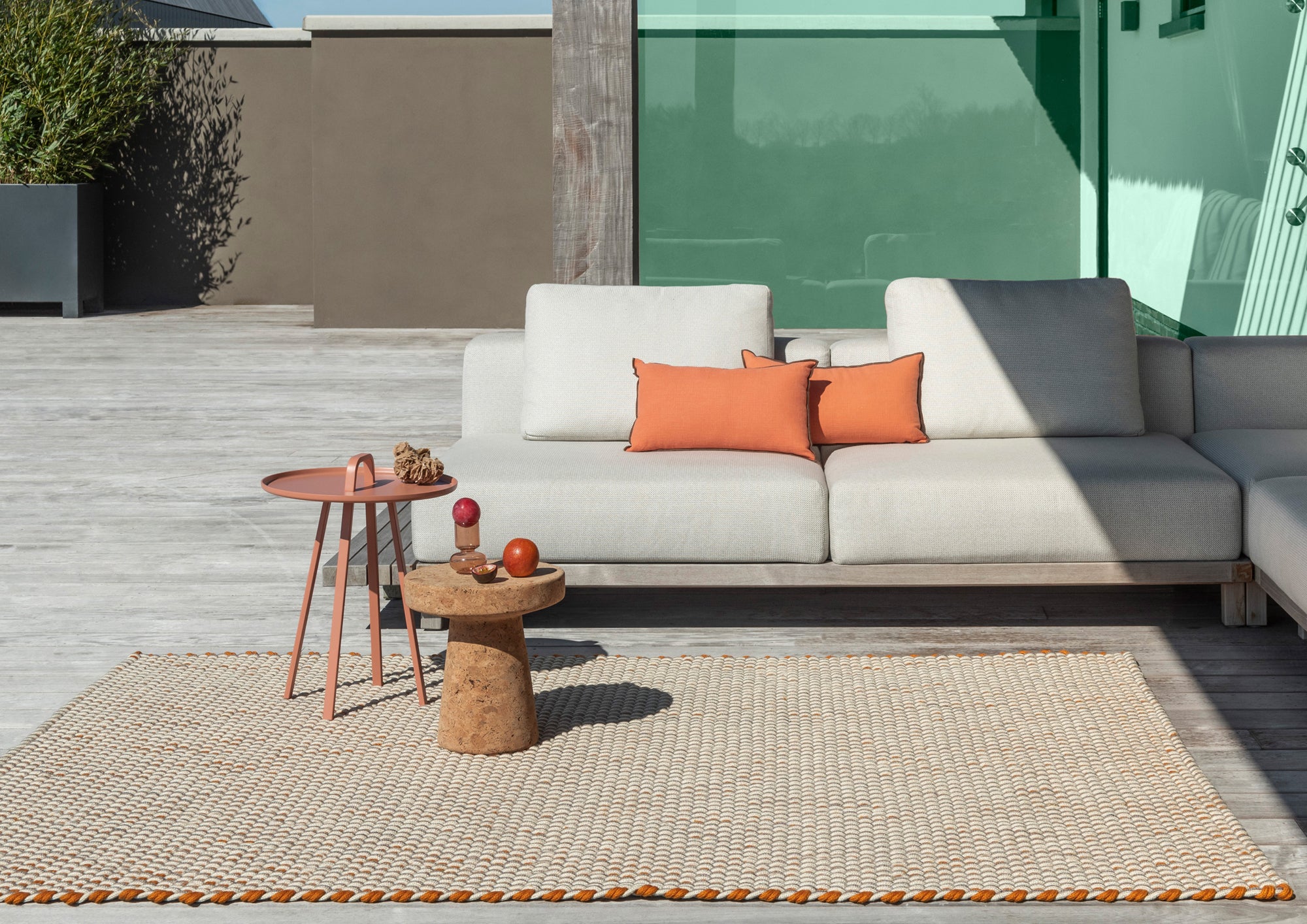 Brink en Campman - Vloerkleed Lace Tri-colore White/San/Ma outdoor 496901 - 250x350 cm