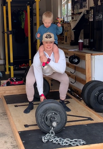 Single arm Jefferson Deadlifts on our homemade deadlift platform.