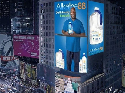 digital billboard in times square with Shaq