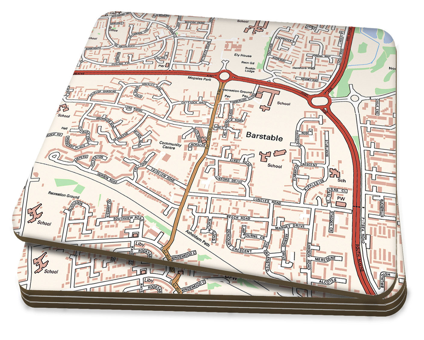 Map Coasters Personalised Ordnance Survey Street Map From Love Maps On
