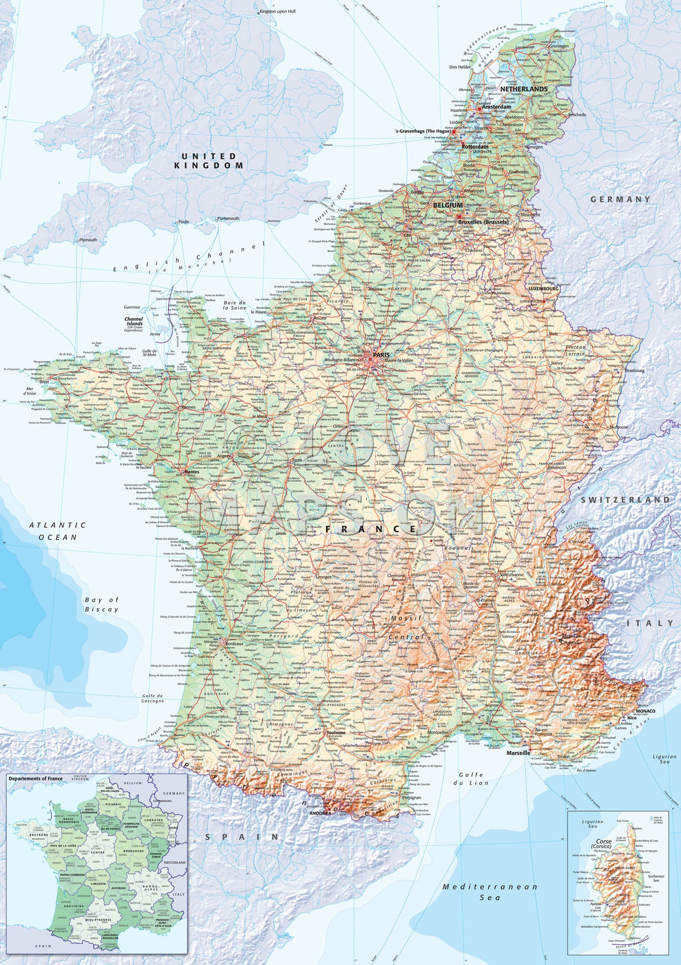 Map Wallpaper - France & The Low Countries from Love Maps On...