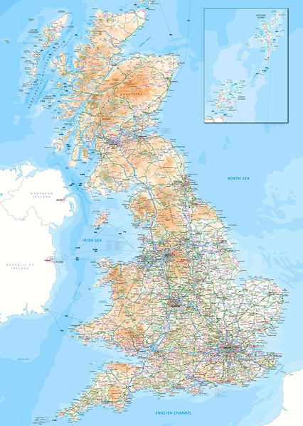 Map Wallpaper - Great Britain Classic from Love Maps On...