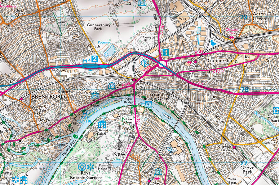 Map Canvas London Ordnance Survey Explorer Map With Hillshading From   LON EXPB Webimage3 