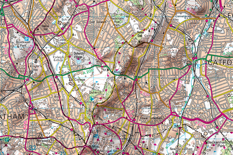 Map Poster London Ordnance Survey Landranger Map With Hillshading   LON LDRB Webimage1 2bbc621f 4074 4653 B745 C831abfeb7aa 