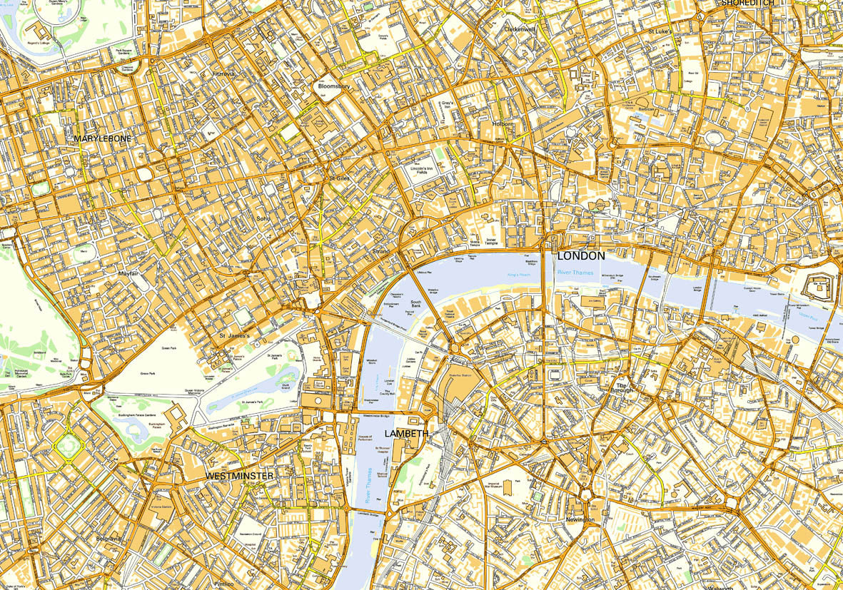 Map Poster - London Streetmap - Ordnance Survey from Love Maps On...