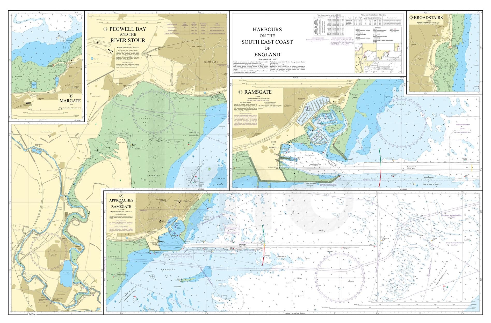 Nautical Chart Admiralty Chart 17 Harbours On The South East Coa From Love Maps On