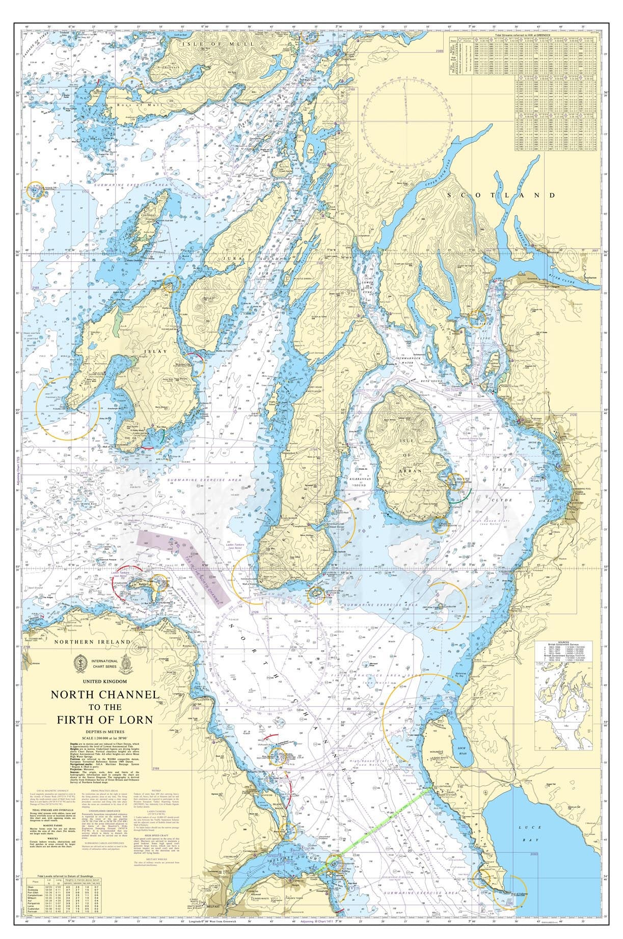 Nautical Chart Admiralty Chart 2724 North Channel To The Firth Of From Love Maps On