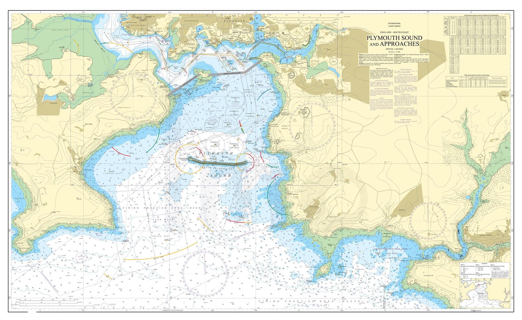 Nautical Chart Admiralty Chart 30 Plymouth Sound and Approaches