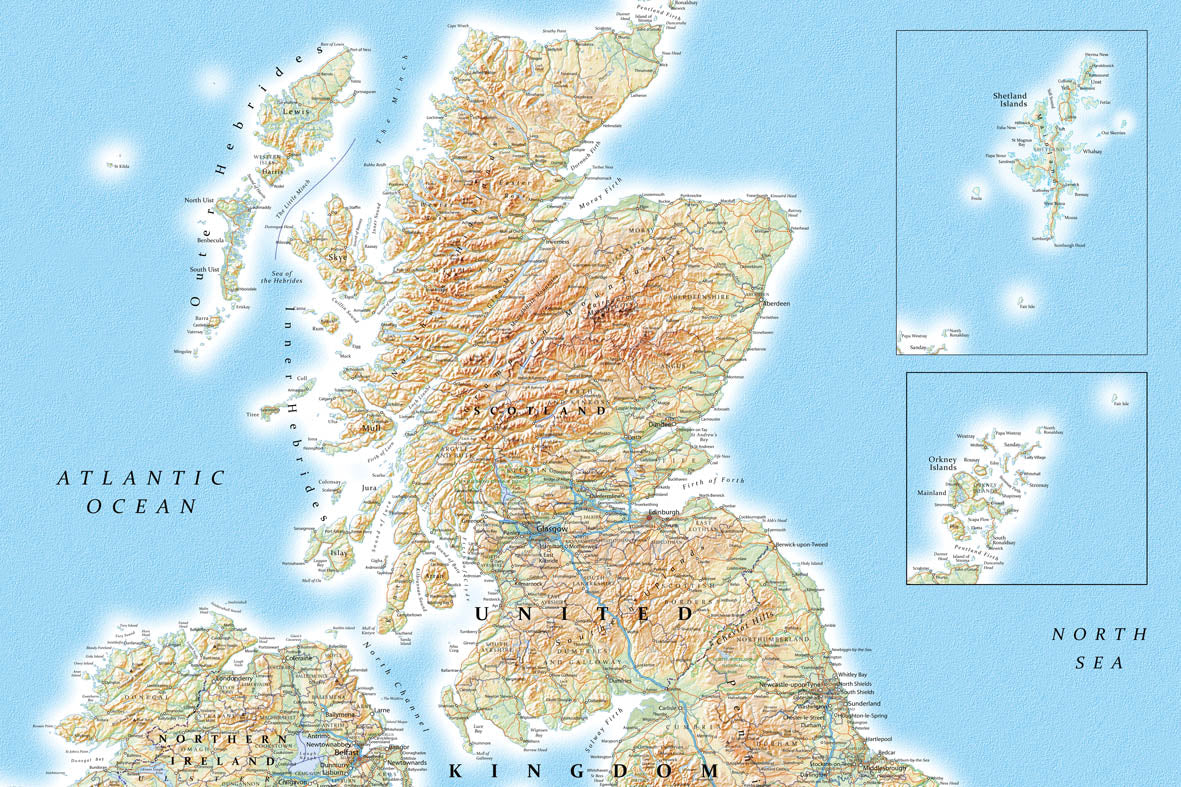 Scotland Map Canvas From Love Maps On