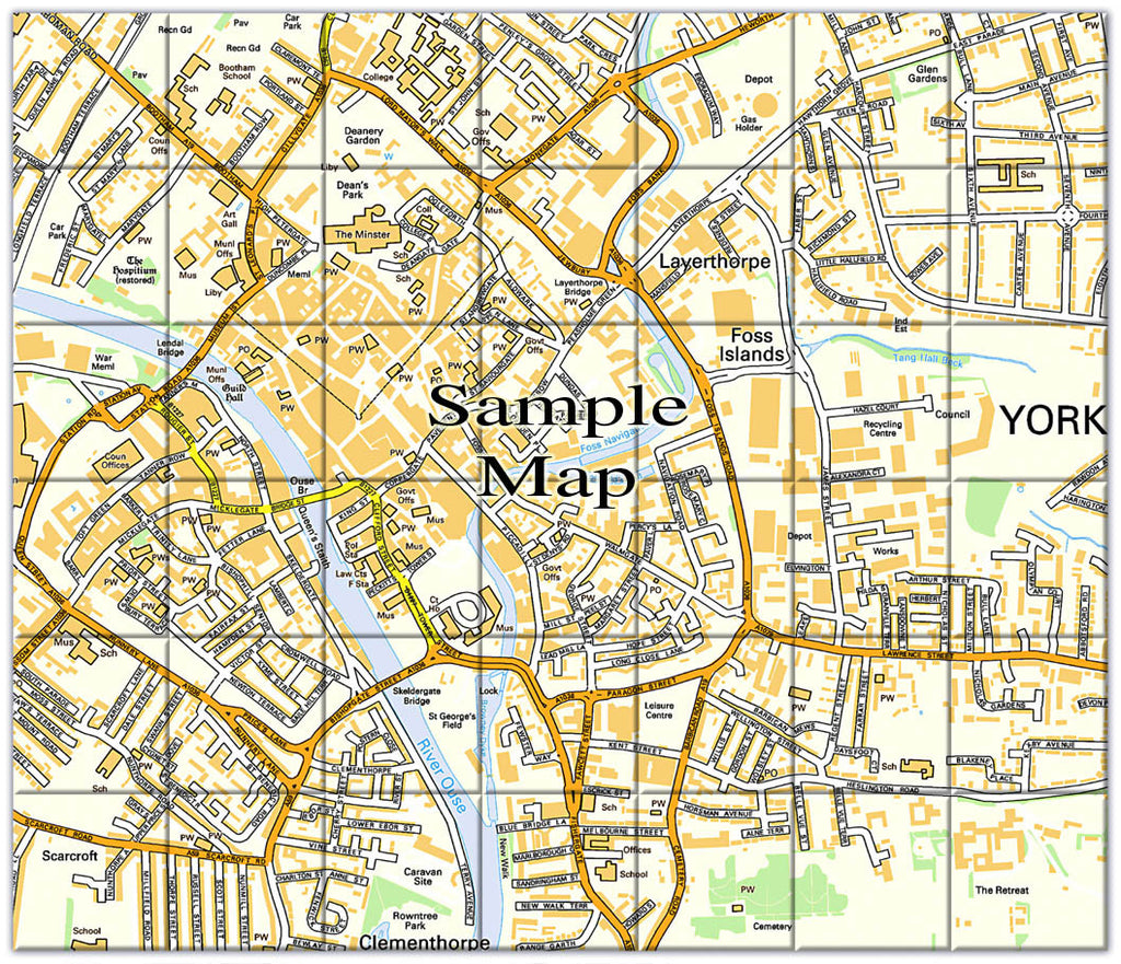 Ceramic Map Tiles - Personalised Ordnance Survey Street Map from Love ...